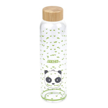 Nueva botella de agua de vidrio para beber deportiva gruesa de tendencia con diseños de botella de agua de vidrio linda